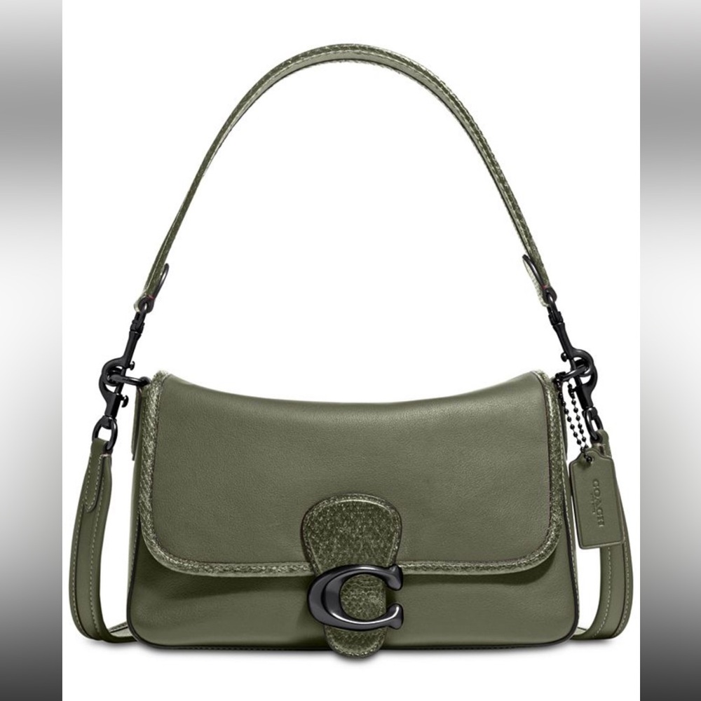 SOLD OUT RARE Coach Tabby Soft Leather With Snakeskin Detail Shoulder Bag